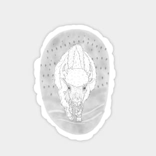 White Buffalo spirit animal Sticker